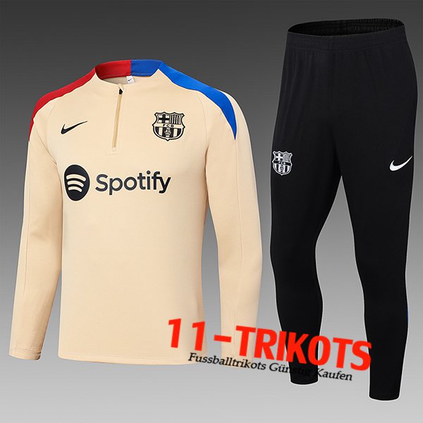 FC Barcelona Trainingsanzug Kinder Beige/Blau/Rot 2024/2025