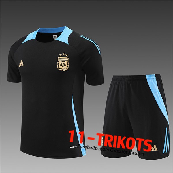 Argentinien Trainingstrikot Kinder Schwarz/Blau 2024/2025