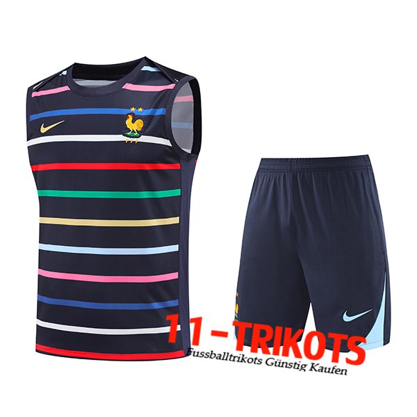 Frankreich Trainings-Tanktop Schwarz 2024/2025