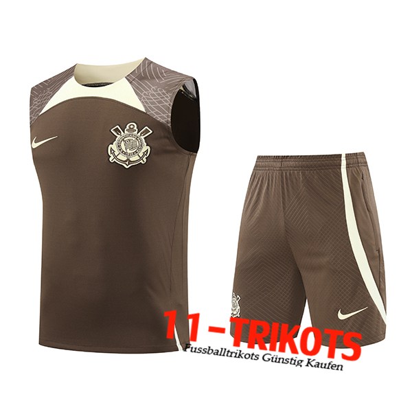 Corinthians Trainings-Tanktop Braun/Beige 2024/2025