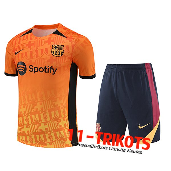 FC Barcelona Trainingstrikot Orange/Schwarz 2024/2025