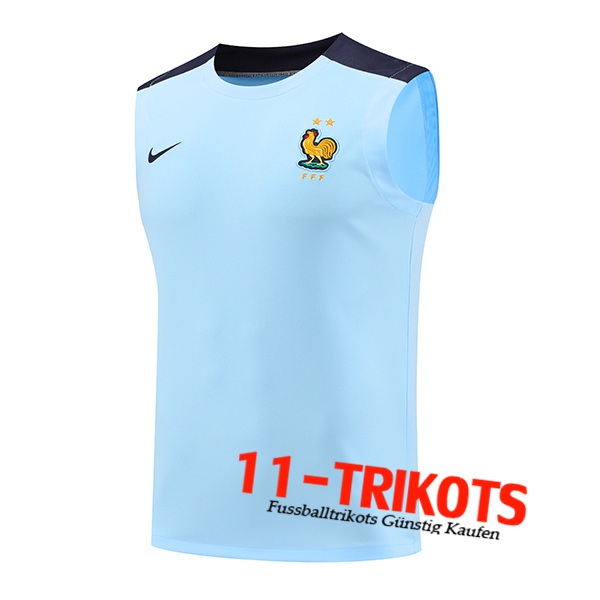 Frankreich Trainings-Tanktop Blau 2024/2025