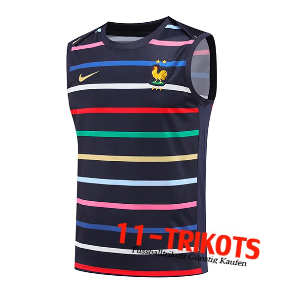 Frankreich Trainings-Tanktop Schwarz 2024/2025