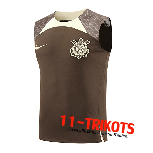 Corinthians Trainings-Tanktop Braun/Beige 2024/2025