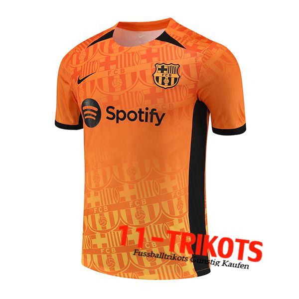 FC Barcelona Trainingstrikot Orange/Schwarz 2024/2025