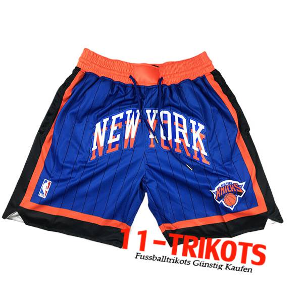 New York Knicks Shorts NBA 2024/25 Blau/Schwarz/Orange