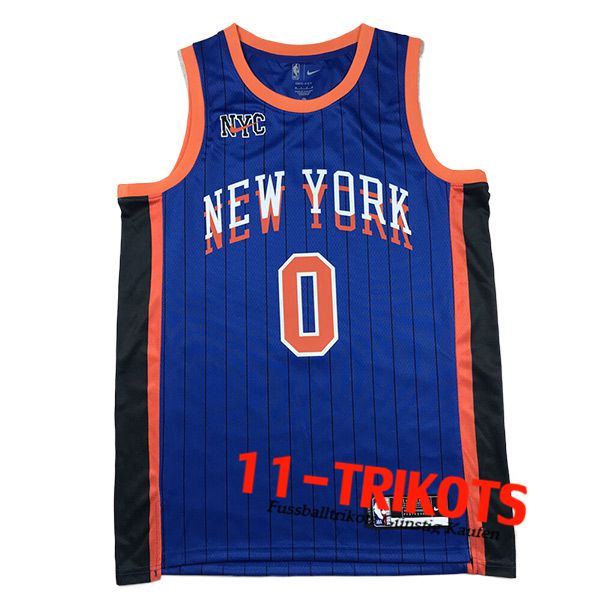 New York Knicks Trikot（DIVINCENZO #0) 2024/25 Blau/Schwarz/Orange