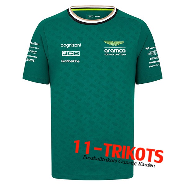 T-Shirt F1 Aston Martin Team Grün 2024