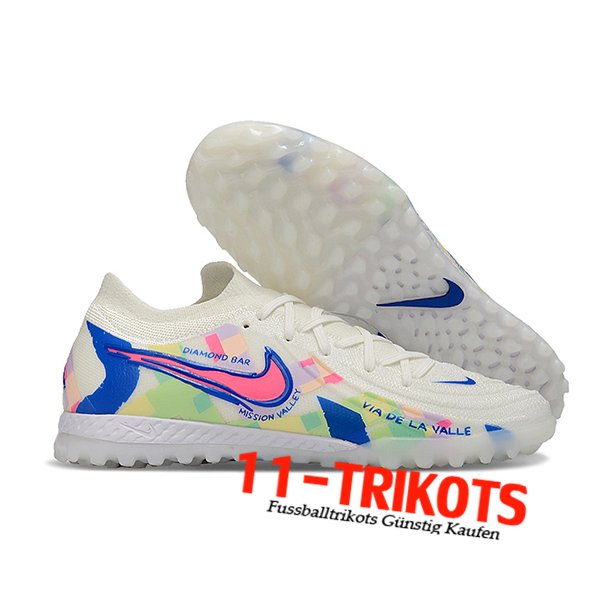 Nike Fussballschuhe Phantom GX II EliteTF Weiß/Blau/Rosa -02