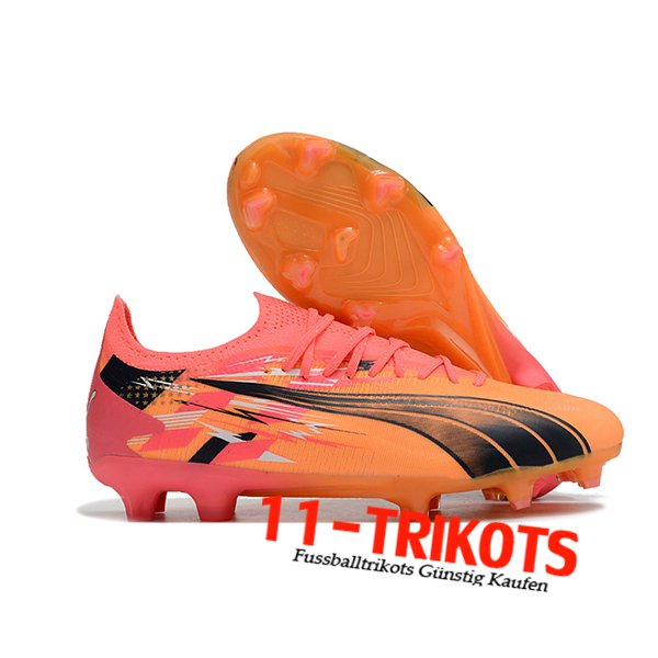 PUMA Fussballschuhe Ultra Ultimate FG Orange/Schwarz/Rosa