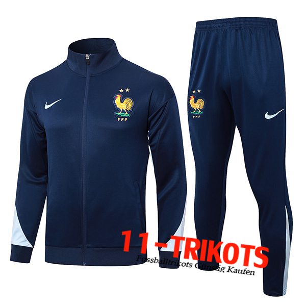 Frankreich Trainingsanzug Trainingsjacke Königsblau 2024/2025