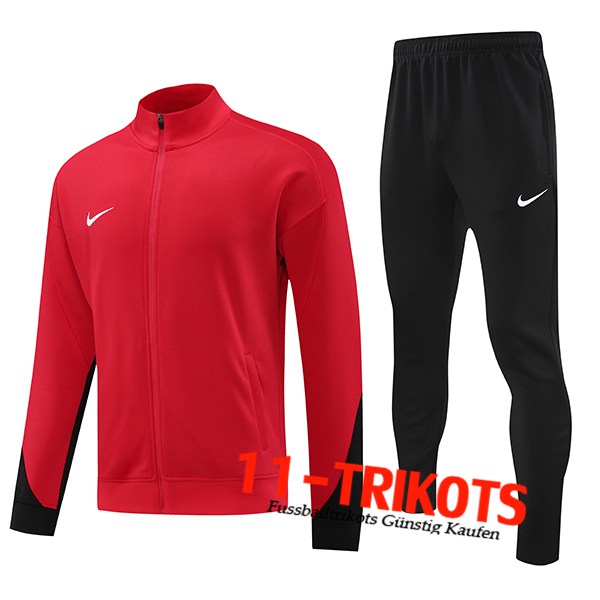 Nike Trainingsanzug Trainingsjacke Rot/Schwarz 2024/2025