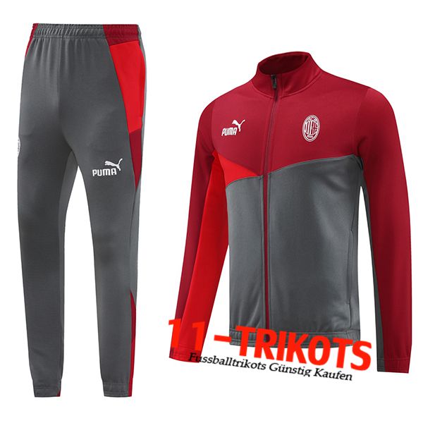 AC Milan Trainingsanzug Trainingsjacke Rot/Grau 2024/2025