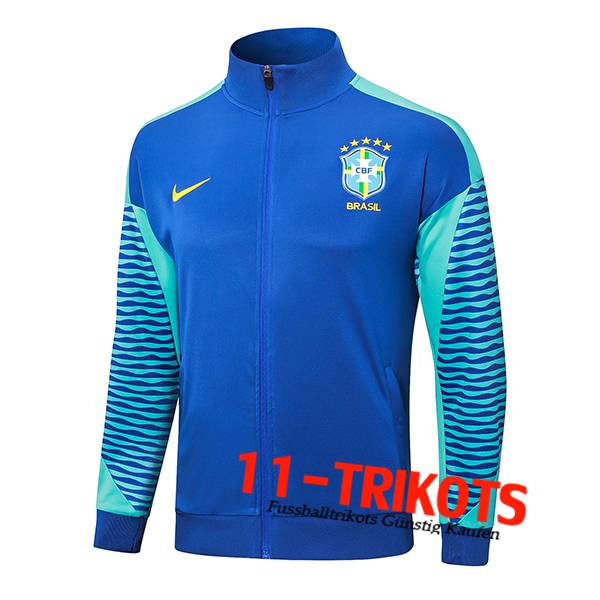 Brasilien Trainingsjacke Blau/Grün 2024/2025