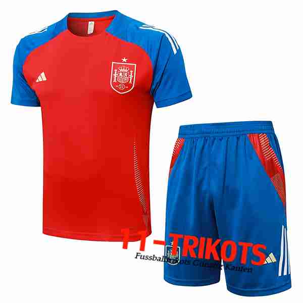 Spanien Trainingstrikot Rot/Blau 2024/2025 -02