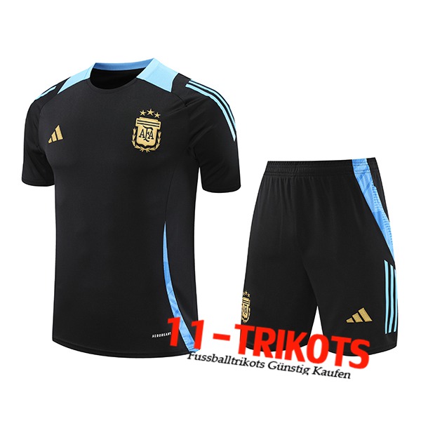 Argentinien Trainingstrikot Schwarz/Blau 2024/2025