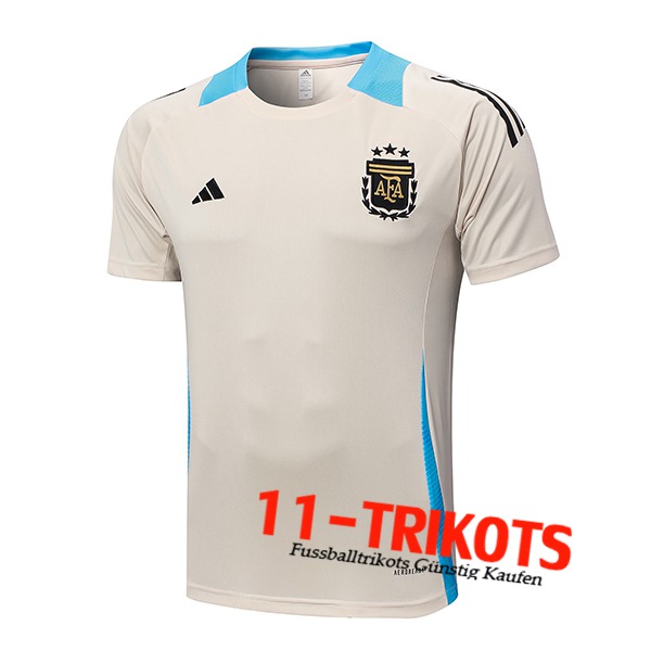 Argentinien Trainingstrikot Beige/Blau 2024/2025