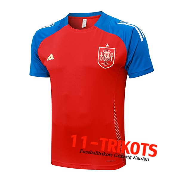 Spanien Trainingstrikot Rot/Blau 2024/2025 -03