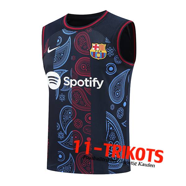 FC Barcelona Trainings-Tanktop Schwarz/Rot/Blau 2024/2025 -02