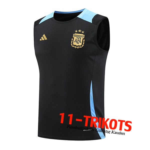 Argentinien Trainings-Tanktop Schwarz/Blau 2024/2025