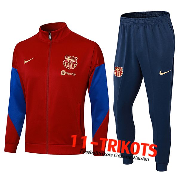 FC Barcelona Trainingsanzug Trainingsjacke Rot/Blau 2024/2025 -02