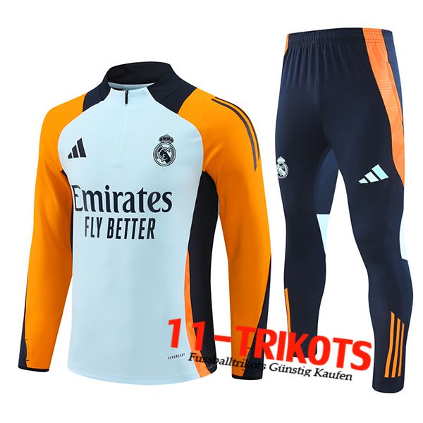 Real Madrid Trainingsanzug Blau/Schwarz/Orange 2024/2025