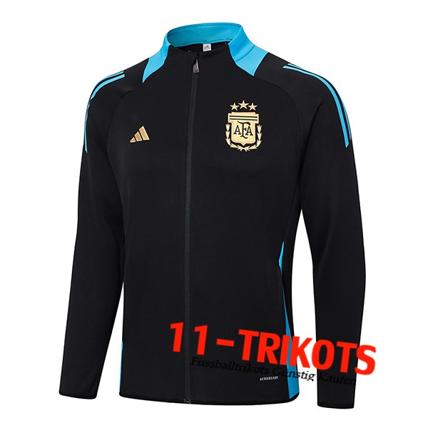 Argentinien Trainingsjacke Schwarz/Blau 2024/2025 -02