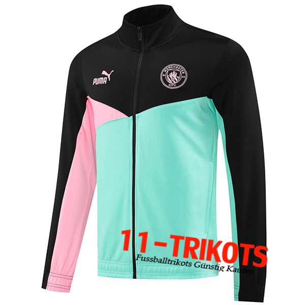 Manchester City Trainingsjacke Schwarz/Rosa/Grün 2024/2025