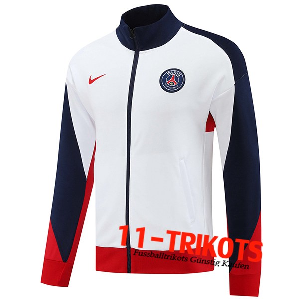 PSG Trainingsjacke Weiß/Blau/Rot 2024/2025