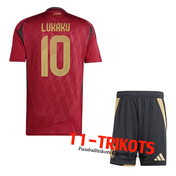 Belgien (LUKAKU #10) Kinder Heimtrikot UEFA Euro 2024