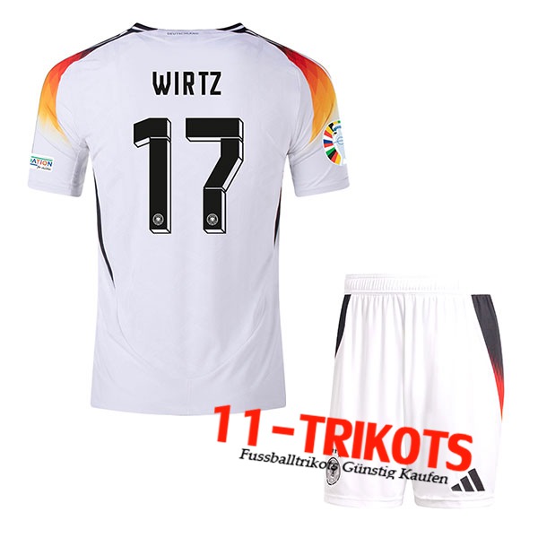 Deutschland (WIRTZ #17) Kinder Heimtrikot UEFA Euro 2024