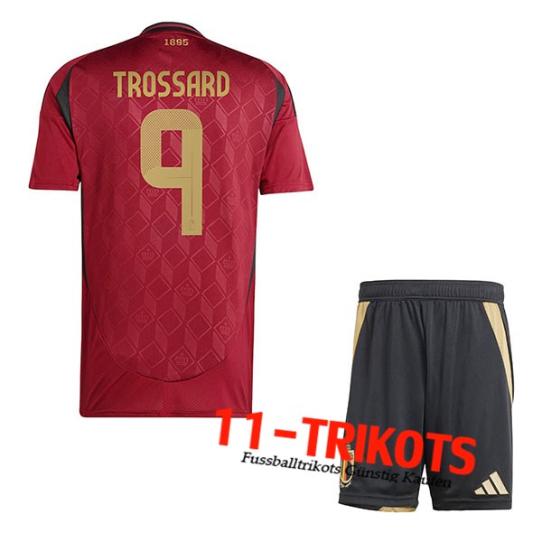 Belgien (TROSSARD #9) Kinder Heimtrikot UEFA Euro 2024