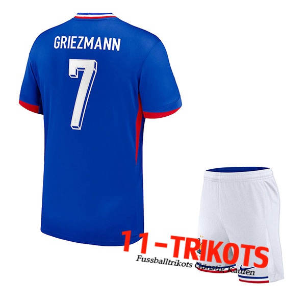 Frankreich (GRIEZMANN #7) Kinder Heimtrikot UEFA Euro 2024