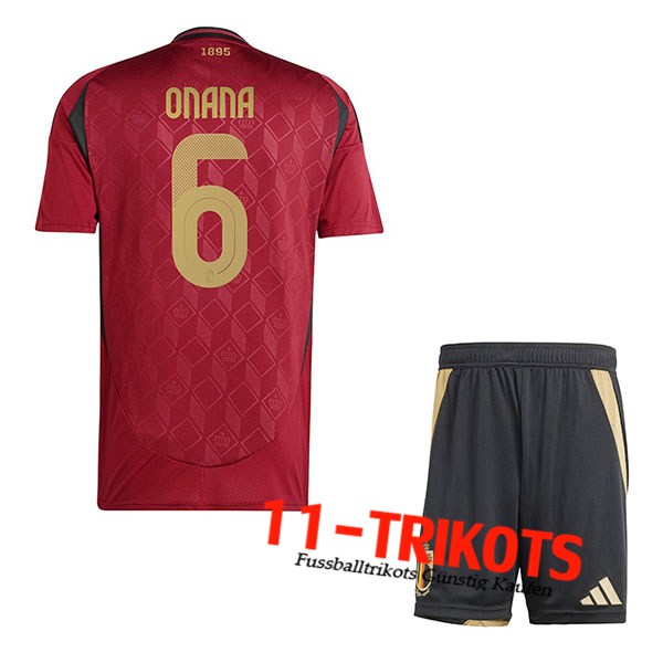 Belgien (ONANA #6) Kinder Heimtrikot UEFA Euro 2024