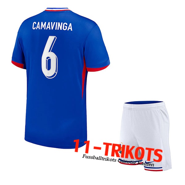 Frankreich (CAMAVINGA #6) Kinder Heimtrikot UEFA Euro 2024