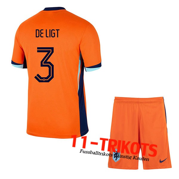 Niederlande (DE LIGT #3) Kinder Heimtrikot UEFA Euro 2024