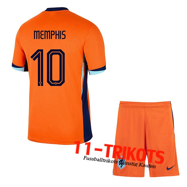 Niederlande (MEMPHIS #10) Kinder Heimtrikot UEFA Euro 2024