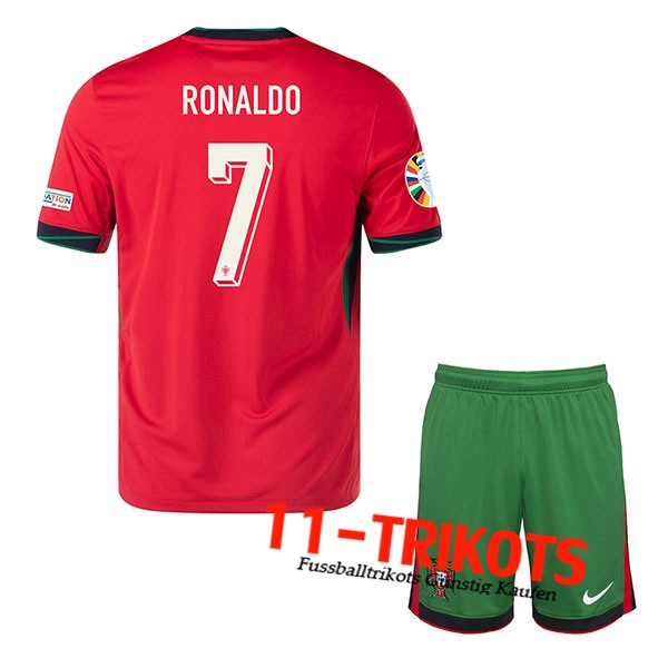 Portugal (RONALDO #7) Kinder Heimtrikot UEFA Euro 2024