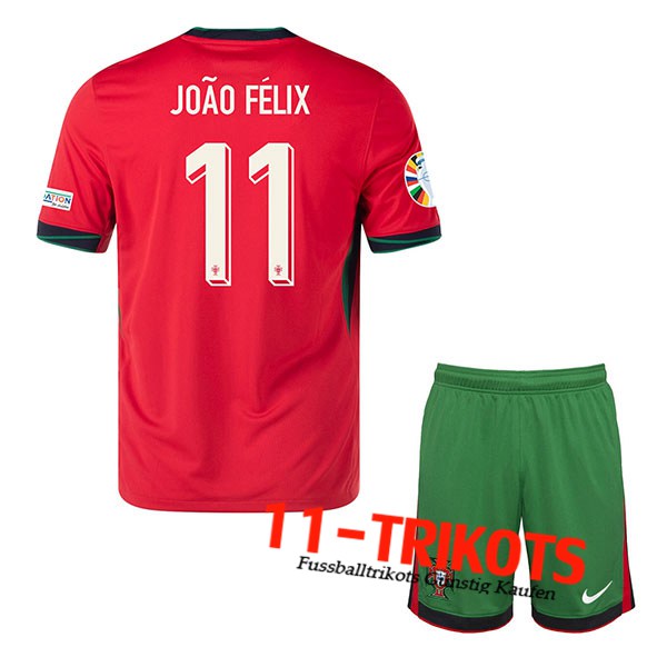 Portugal (JOA0 FELIX #11) Kinder Heimtrikot UEFA Euro 2024