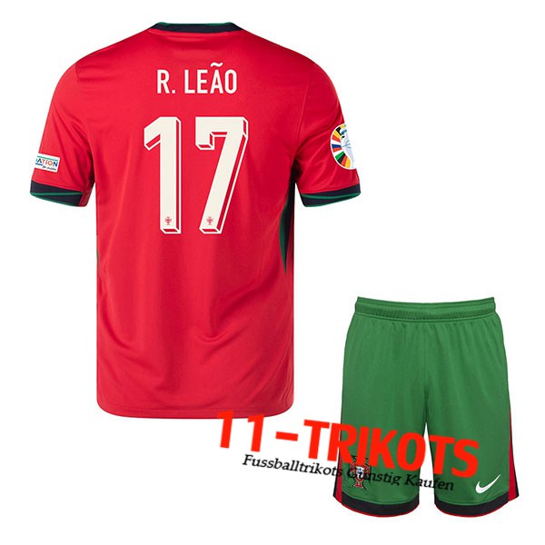 Portugal (R. LEAO #17) Kinder Heimtrikot UEFA Euro 2024