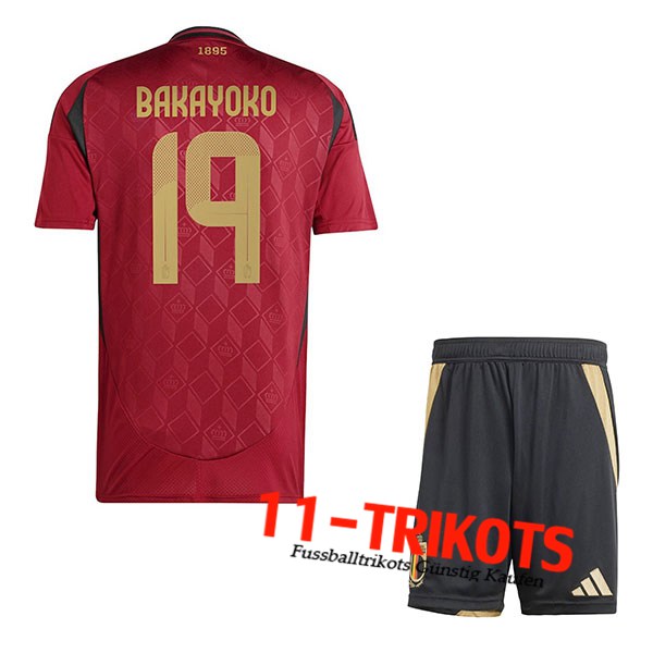 Belgien (BAKAYOKO #19) Kinder Heimtrikot UEFA Euro 2024