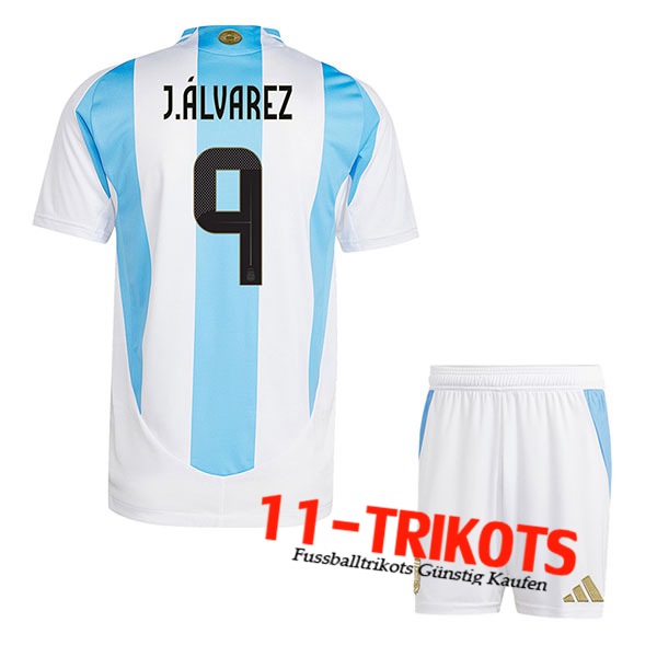 Argentinien (J.ALVAREZ #9) Kinder 2024/2025 Heimtrikot