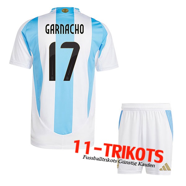 Argentinien (GARNACHO #17) Kinder 2024/2025 Heimtrikot