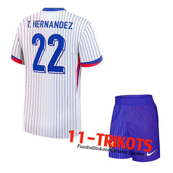 Frankreich (T. HERNANDEZ #22) Kinder 2024/2025 Auswärtstrikot