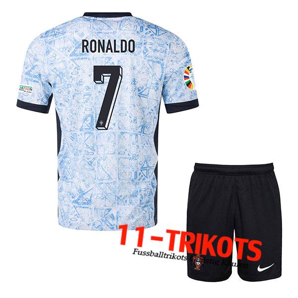 Portugal (RONALDO #7) Kinder 2024/2025 Auswärtstrikot