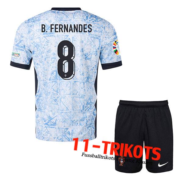 Portugal (B. FERNANDES #8) Kinder 2024/2025 Auswärtstrikot