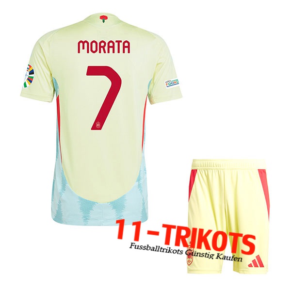 Spanien (MORATA #7) Kinder 2024/2025 Auswärtstrikot