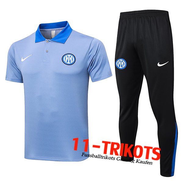 Inter Milan Poloshirt Blau/Grau 2024/2025