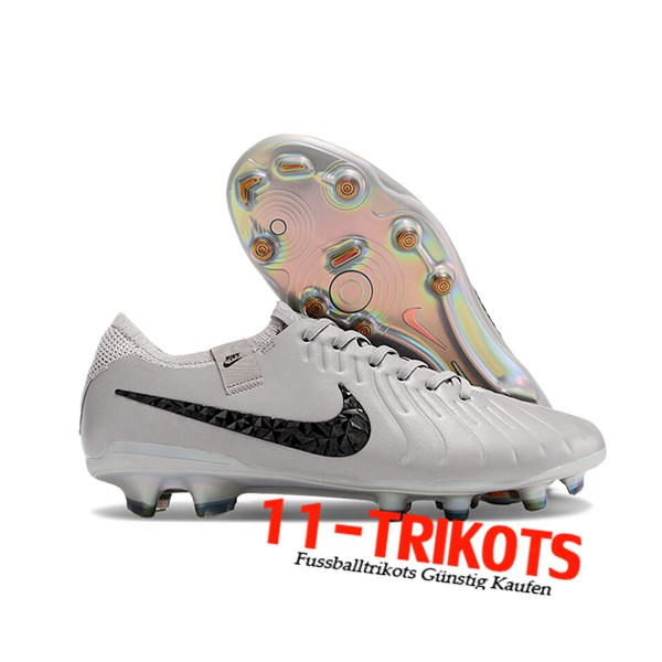 Nike Fussballschuhe Tiempo Legend X Elite FG Grau/Schwarz