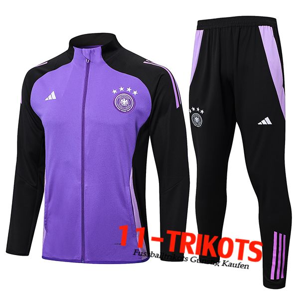 Deutschland Trainingsanzug Trainingsjacke Schwarz/lila 2024/2025 -02